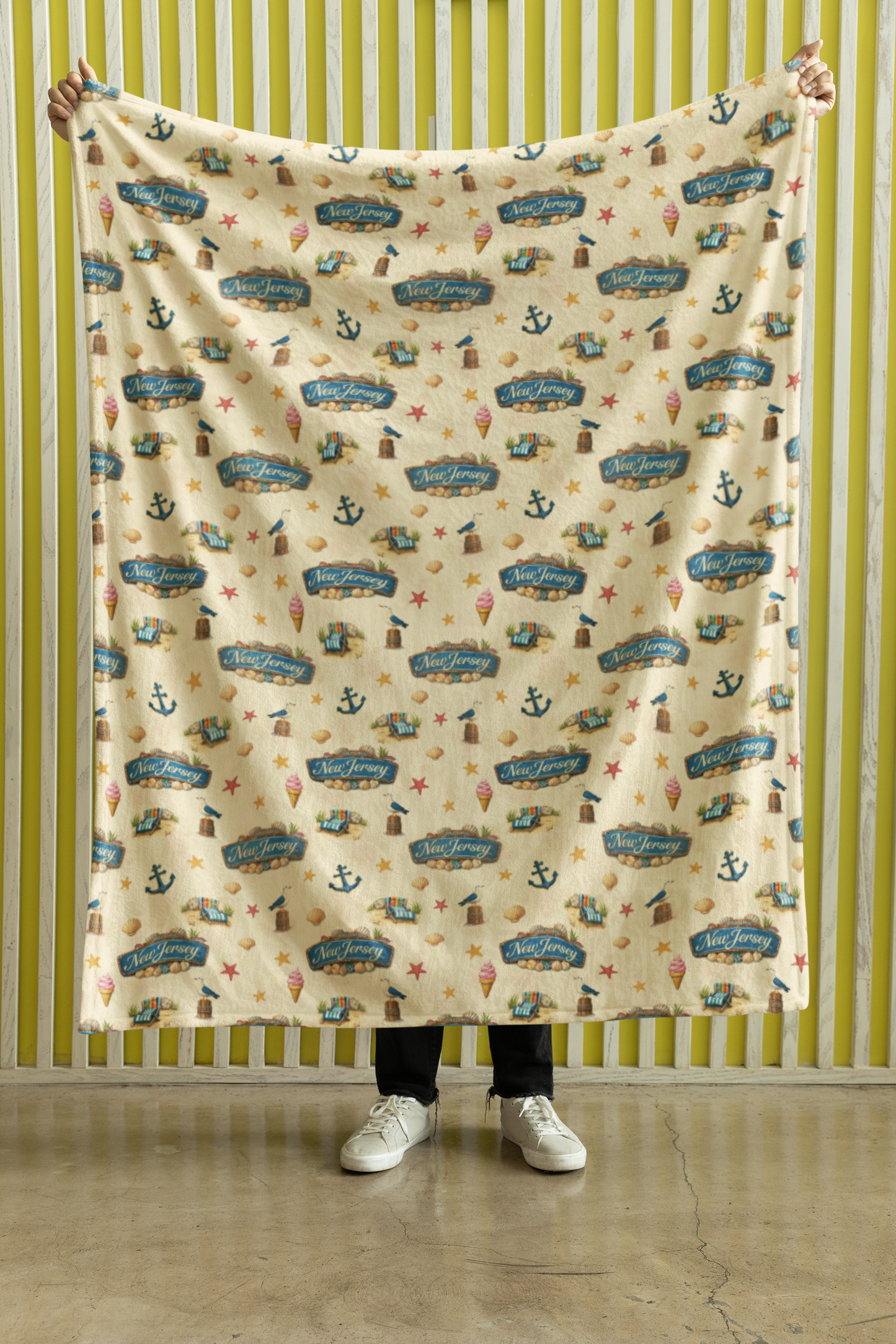 New Jersey Shore Classic Sherpa Blanket