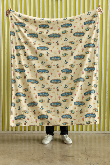 New Jersey Shore Classic Sherpa Blanket