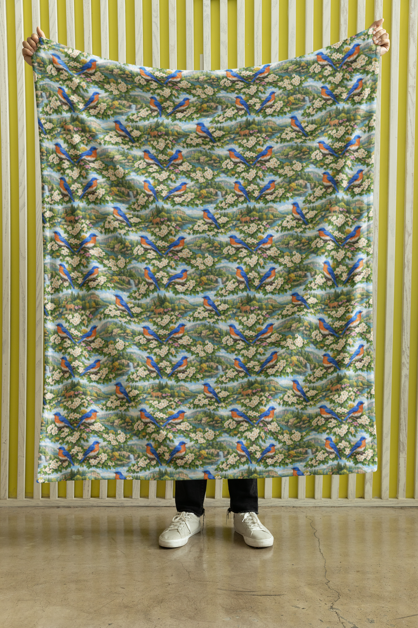 Missouri Flora & Fauna Sherpa Blanket