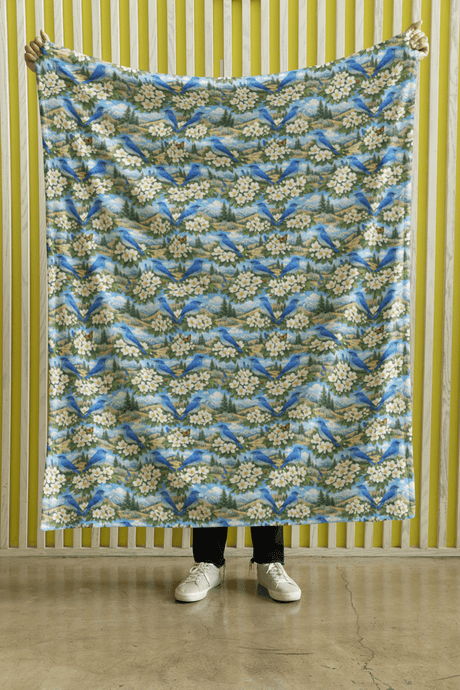 Idaho Flora & Fauna Sherpa Blanket - London Penny Gift Wrap