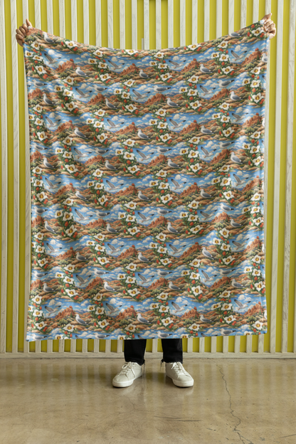 Utah Flora & Fauna Sherpa Blanket