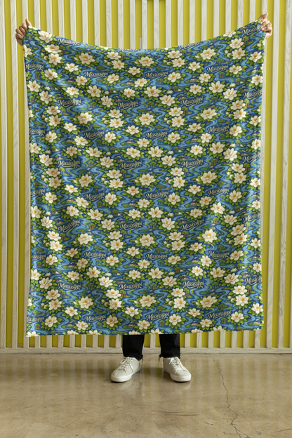 Mississippi River Magnolia Sherpa Blanket