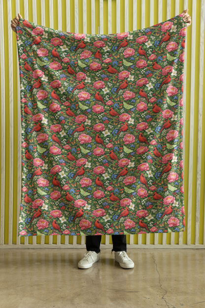 Indiana Flora & Fauna Sherpa Blanket