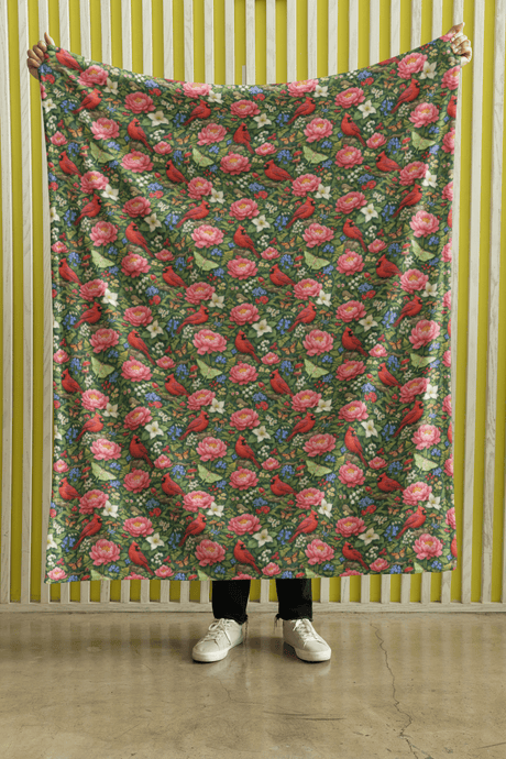Indiana Flora & Fauna Sherpa Blanket - London Penny Gift Wrap