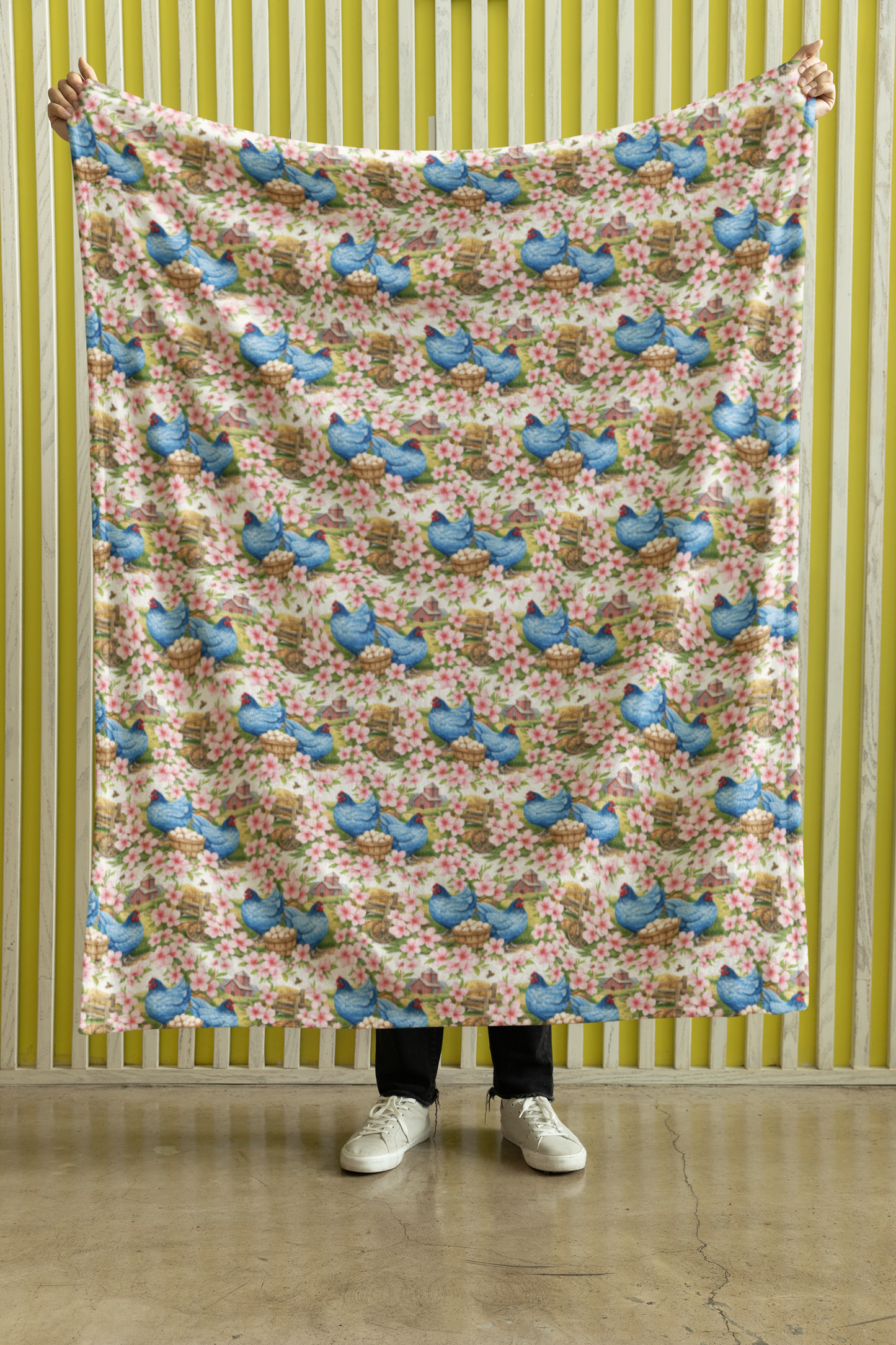 Delaware Flora & Fauna Sherpa Blanket
