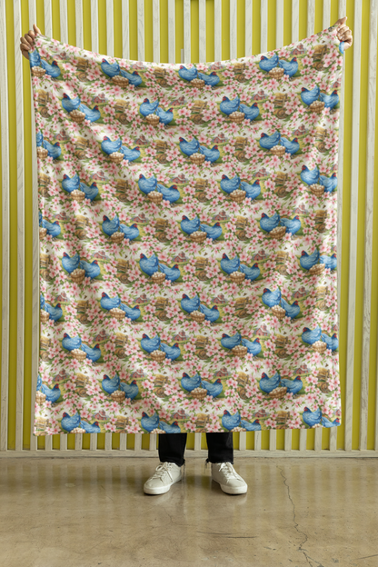 Delaware Flora & Fauna Sherpa Blanket