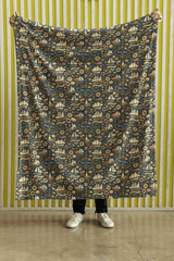 Rhode Island Nautical Charm Sherpa Blanket - London Penny Gift Wrap