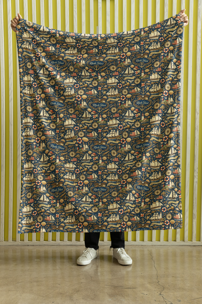 Rhode Island Nautical Charm Sherpa Blanket