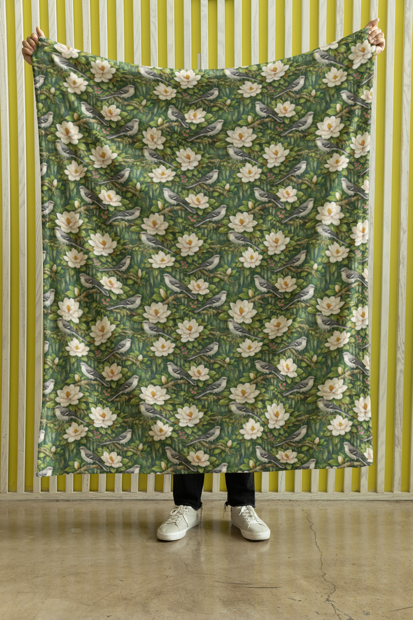 Mississippi Flora & Fauna Sherpa Blanket