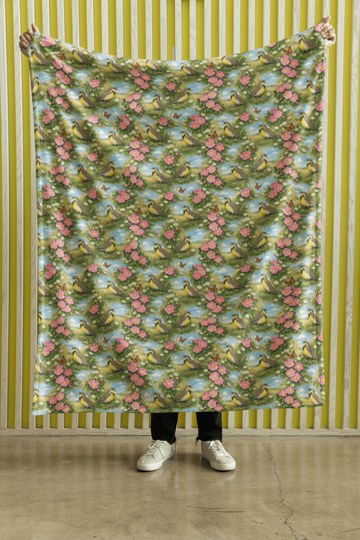 North Dakota Flora & Fauna Sherpa Blanket - London Penny Gift Wrap