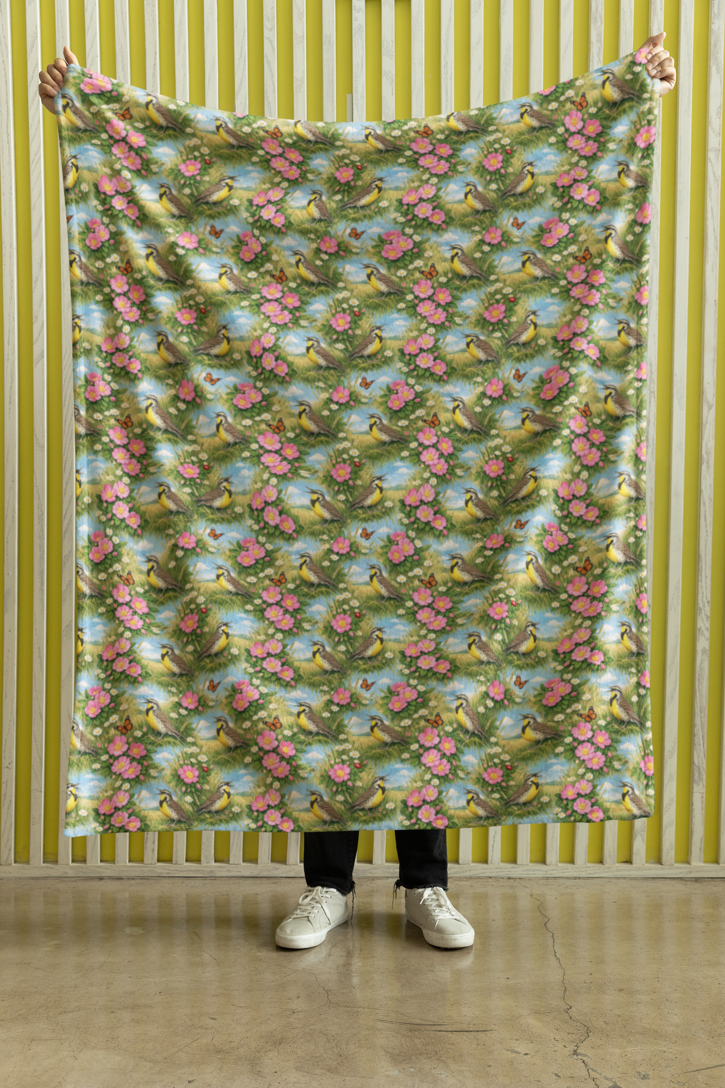 North Dakota Flora & Fauna Sherpa Blanket