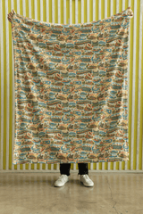 Massachusetts Postcard Memories Sherpa Blanket - London Penny Gift Wrap