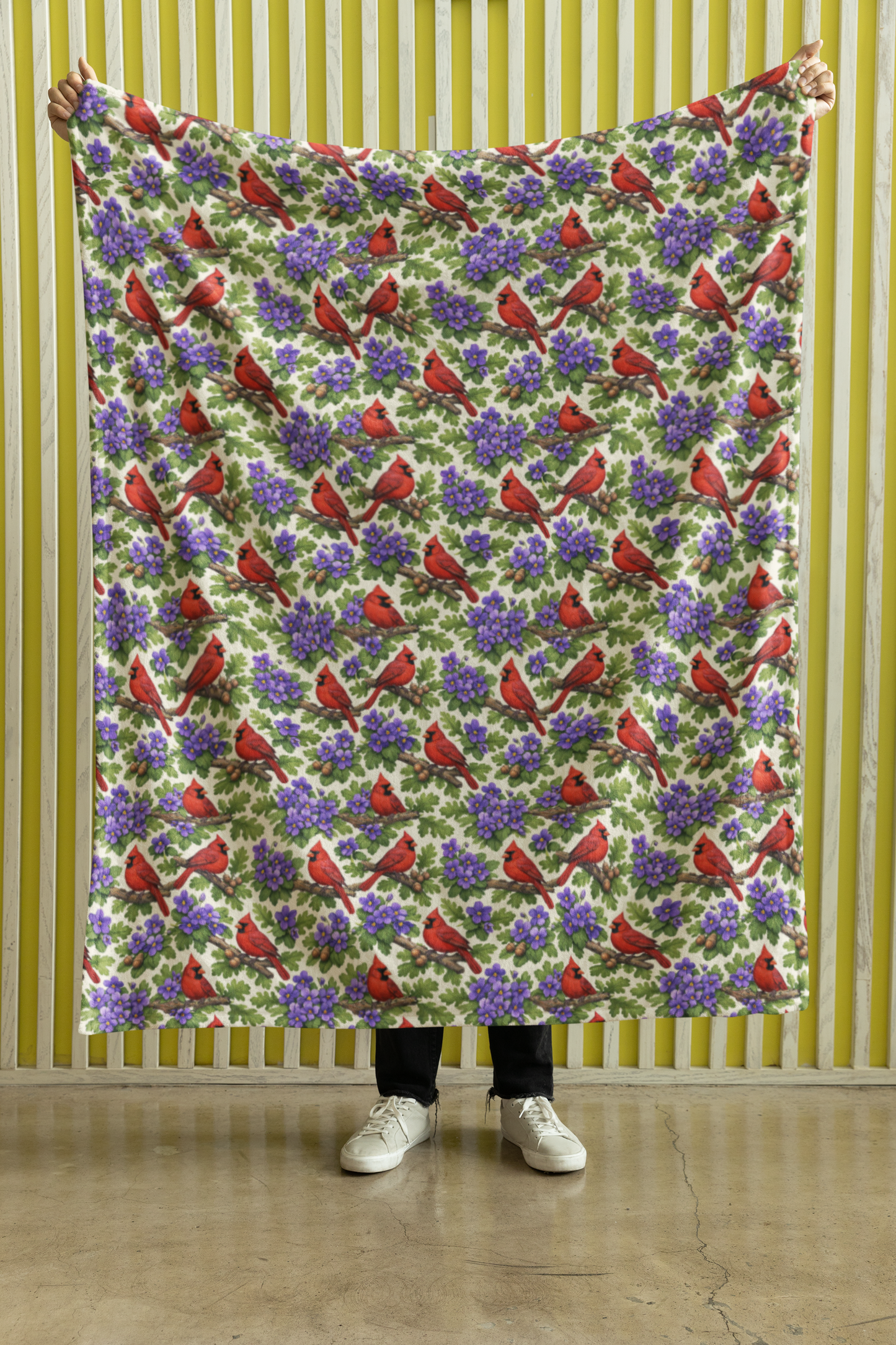Illinois Flora & Fauna Sherpa Blanket