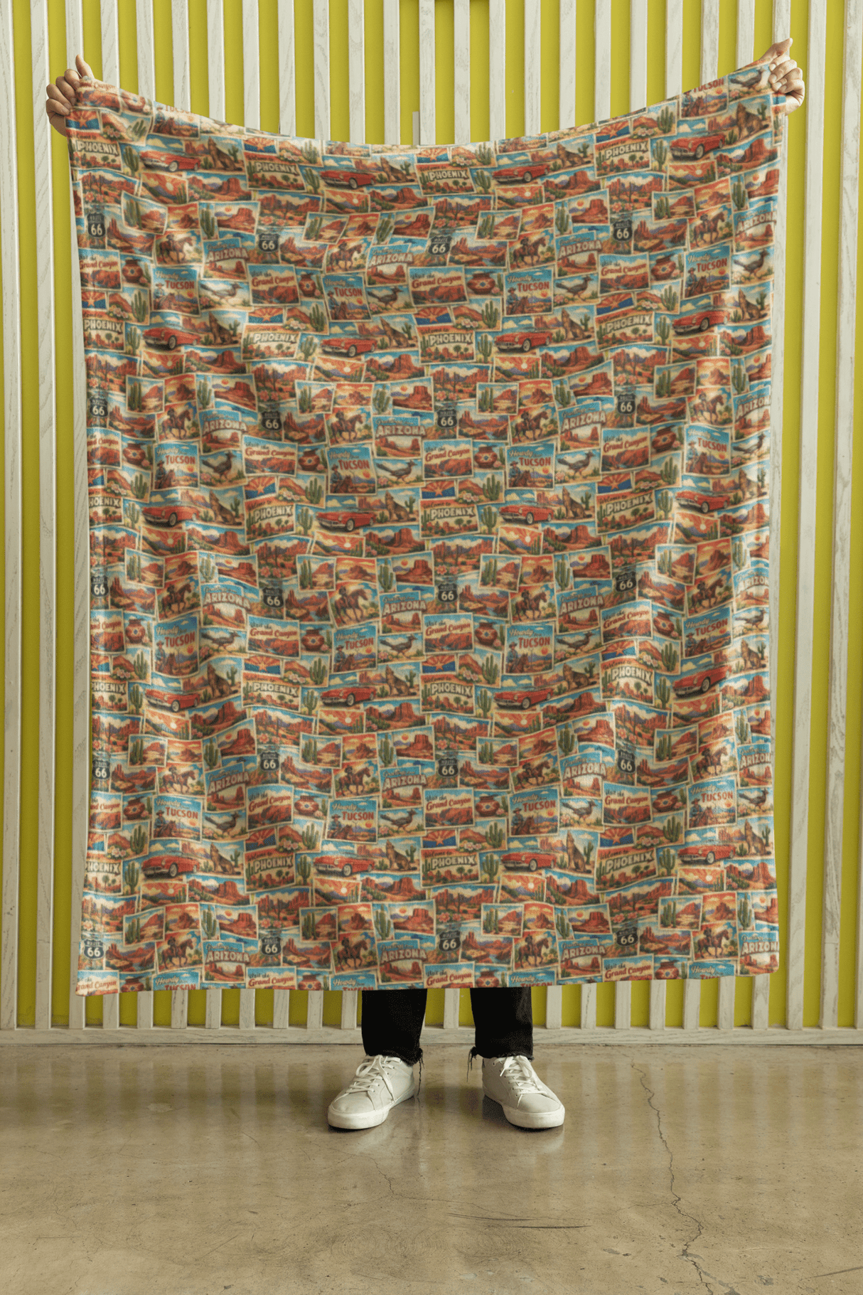 Arizona Postcard Memories Sherpa Blanket - London Penny Gift Wrap
