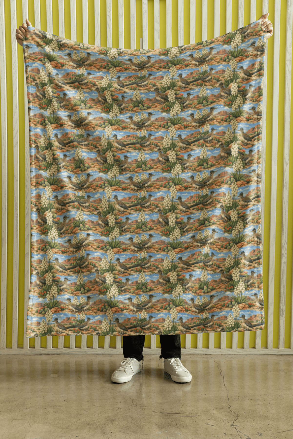 New Mexico Flora & Fauna Sherpa Blanket - London Penny Gift Wrap