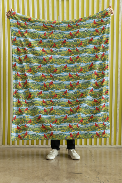 Kentucky Flora & Fauna Sherpa Blanket