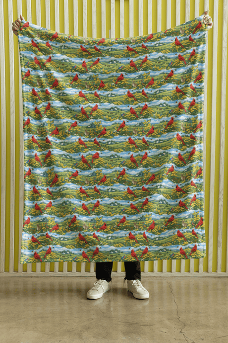 Kentucky Flora & Fauna Sherpa Blanket - London Penny Gift Wrap