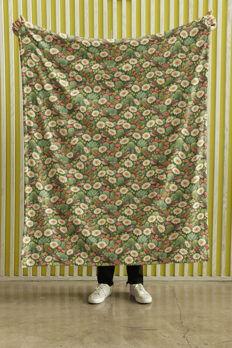 Arizona Flora & Fauna Sherpa Blanket - London Penny Gift Wrap