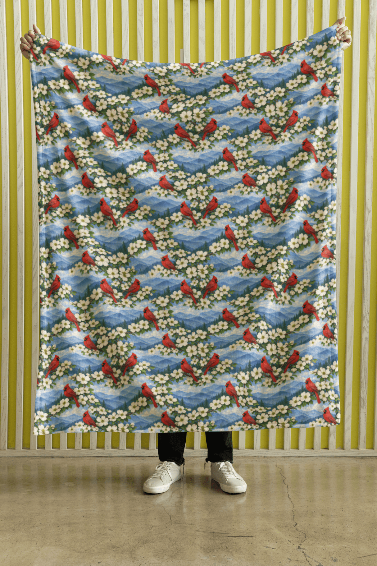North Carolina Flora & Fauna Sherpa Blanket - London Penny Gift Wrap