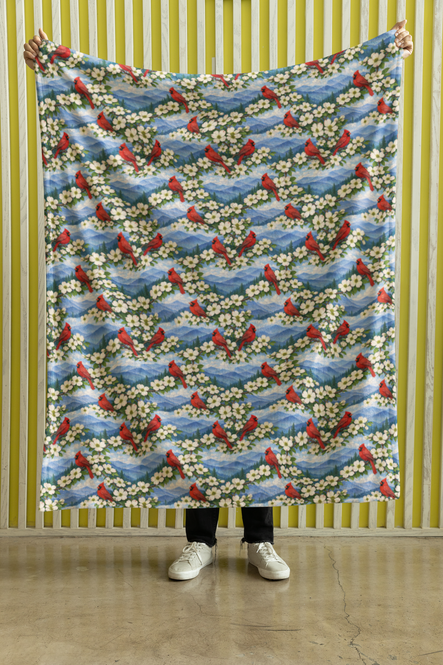 North Carolina Flora & Fauna Sherpa Blanket