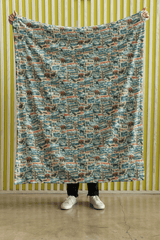 Alaska Postcard Memories Sherpa Blanket - London Penny Gift Wrap