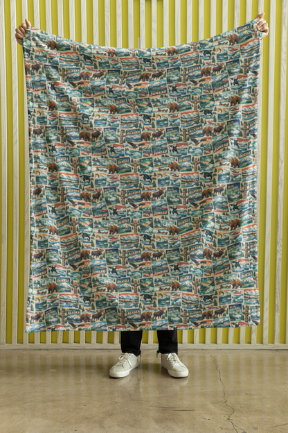 Alaska Postcard Memories Sherpa Blanket
