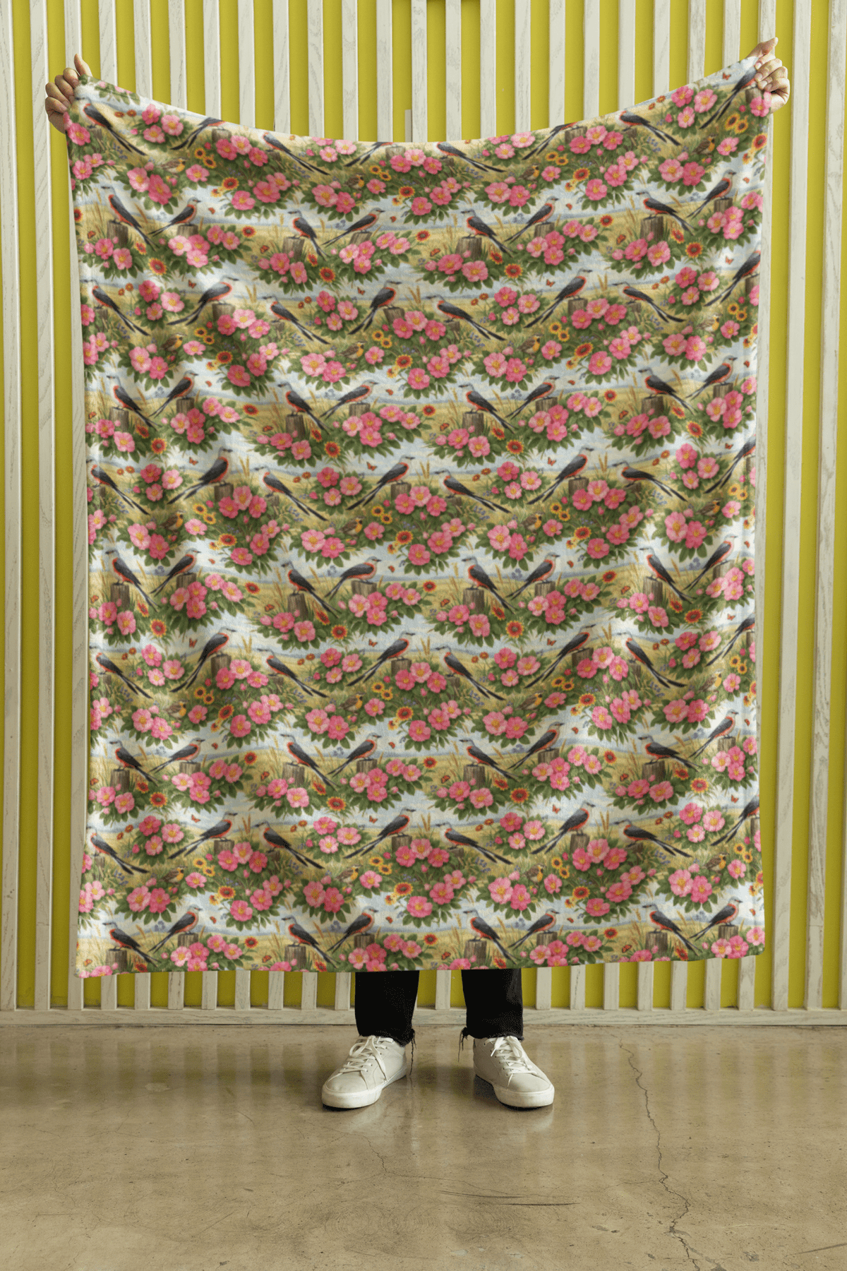 Oklahoma Flora & Fauna Sherpa Blanket - London Penny Gift Wrap