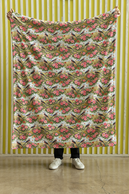 Oklahoma Flora & Fauna Sherpa Blanket