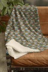 Maine Pine & Coast Sherpa Blanket - London Penny Gift Wrap