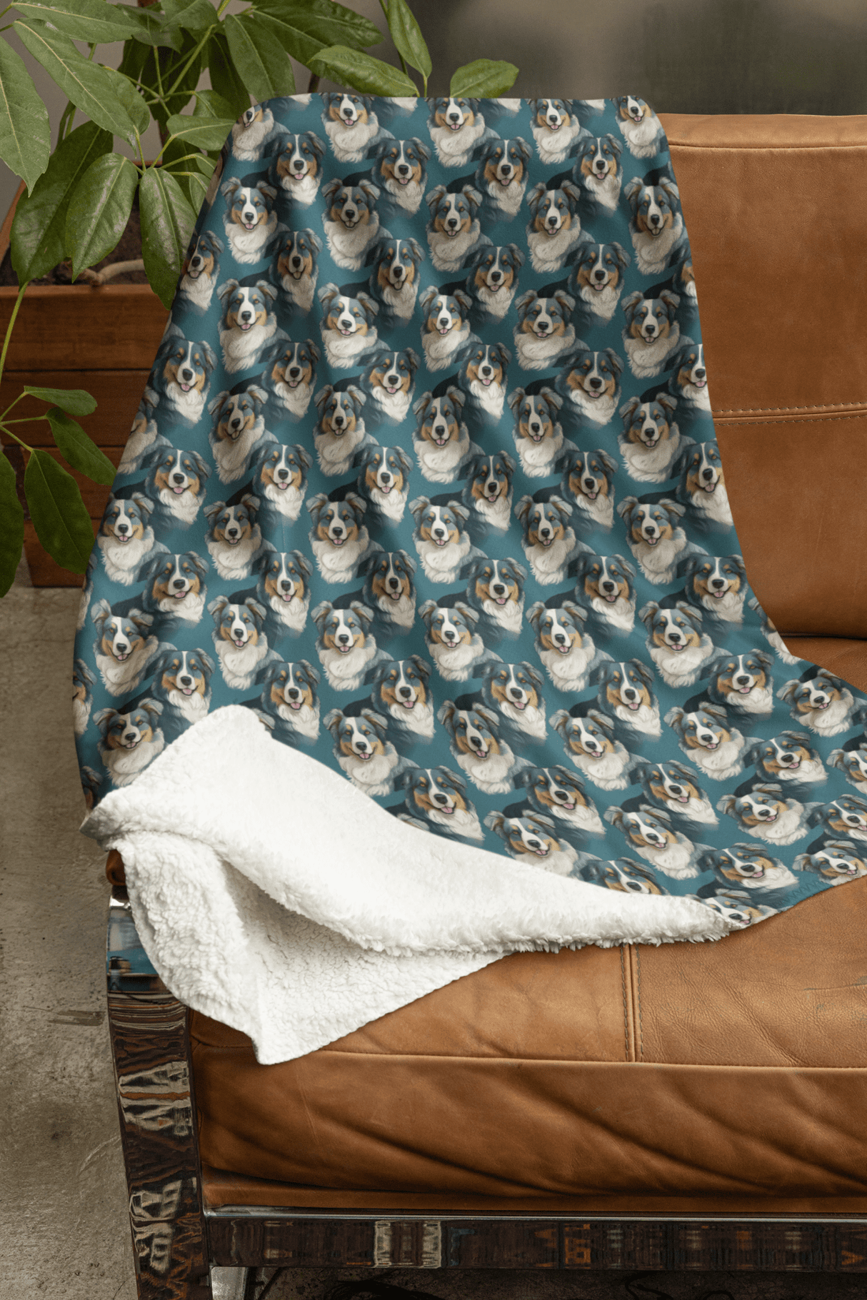 Australian Shepherd Your Heart Sherpa Blanket - London Penny Gift Wrap
