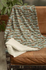 Kentucky Postcard Memories Sherpa Blanket - London Penny Gift Wrap