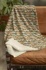 Indiana Postcard Memories Sherpa Blanket - London Penny Gift Wrap