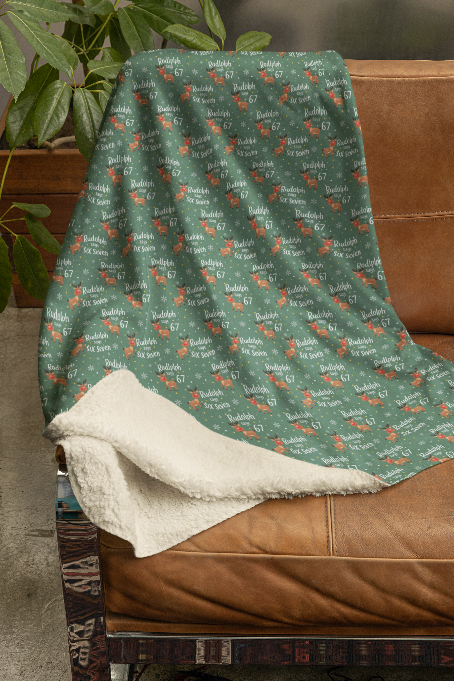 Rudolph Says 67 Blanket
