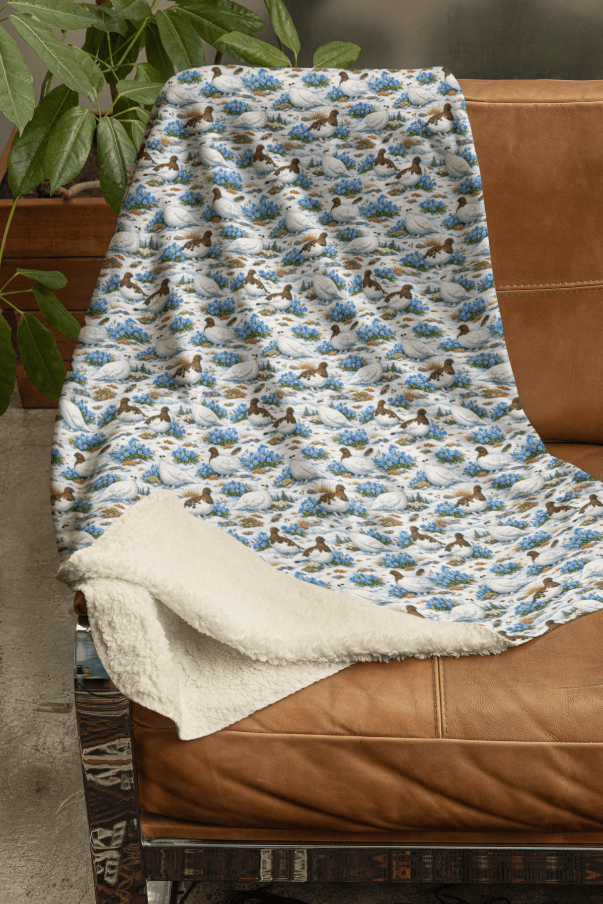 Alaska Flora & Fauna Sherpa Blanket - London Penny Gift Wrap
