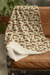 Wisconsin Northwoods Cabin Sherpa Blanket - London Penny Gift Wrap