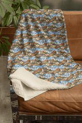 Utah Flora & Fauna Sherpa Blanket - London Penny Gift Wrap