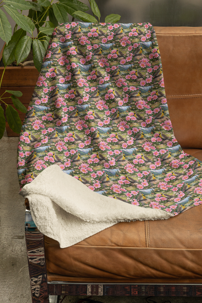 Montana Flora & Fauna Sherpa Blanket
