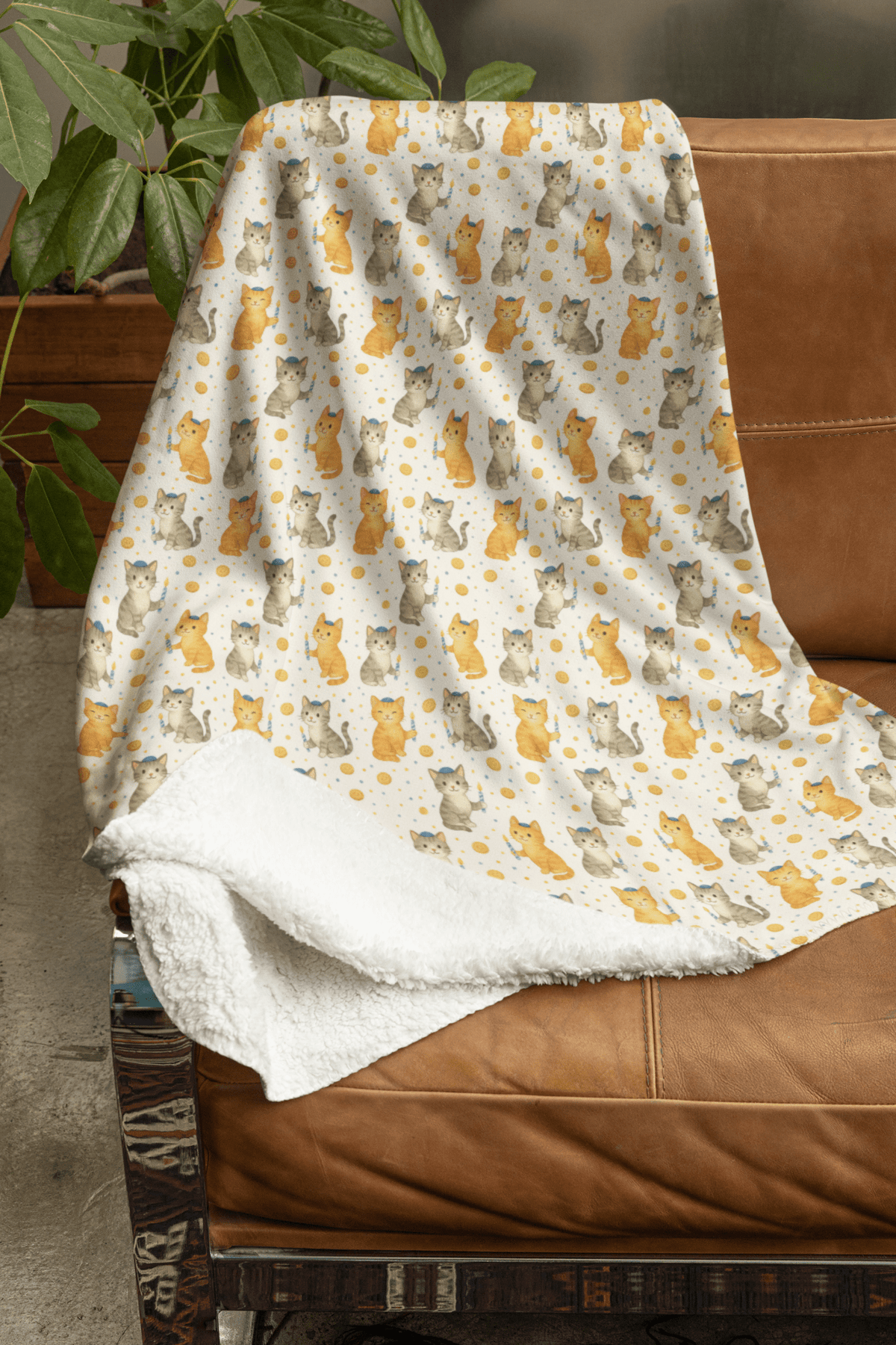 Hanukkah Critters Sherpa Blanket - London Penny Gift Wrap