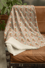 Penny Pastel Garden Sherpa Blanket - London Penny Gift Wrap
