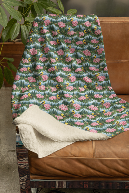 Washington Flora & Fauna Sherpa Blanket