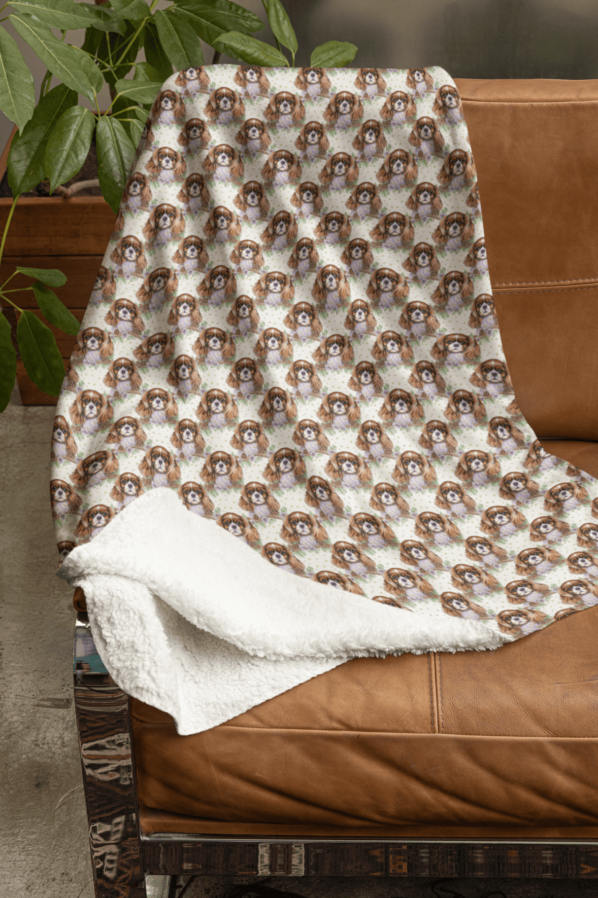 Cavalier Charm Sherpa Blanket - London Penny Gift Wrap