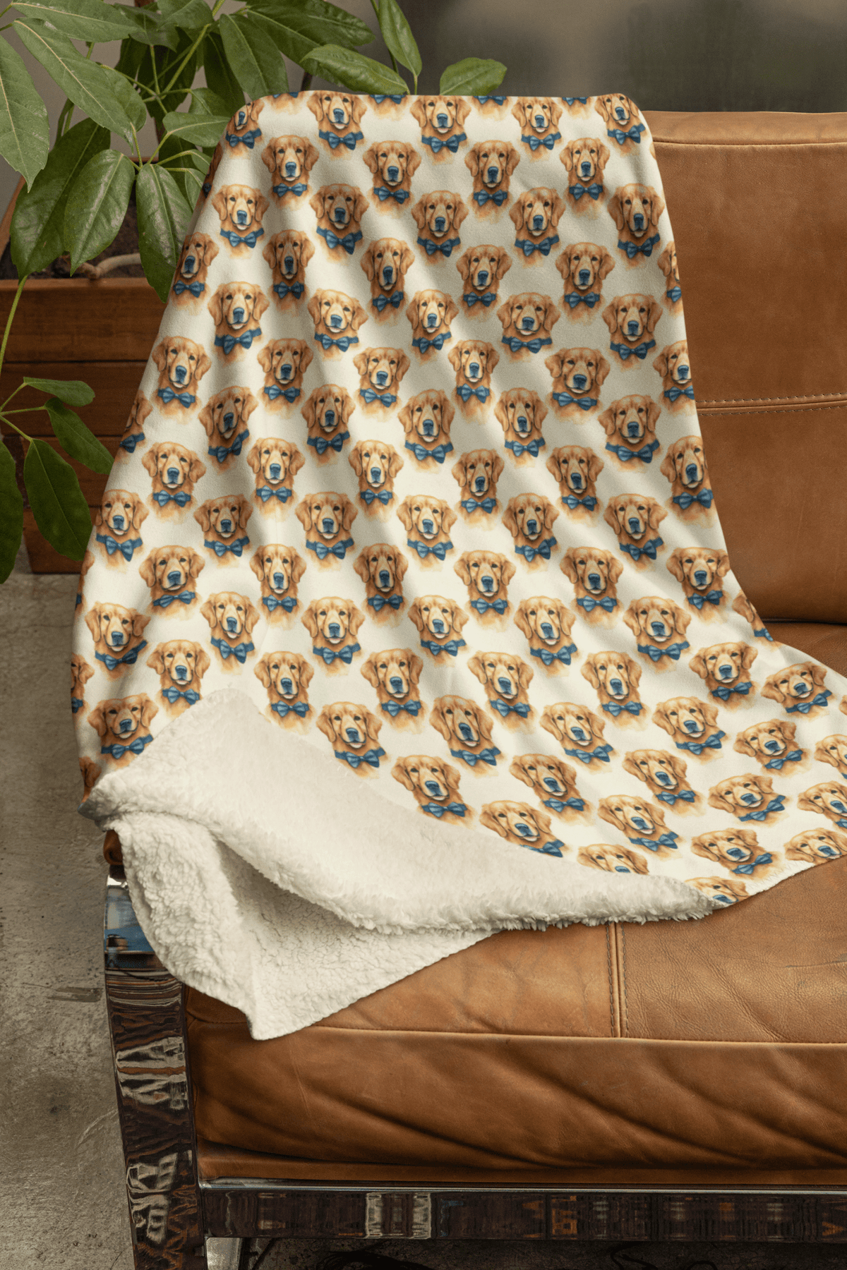 Golden Groom Sherpa Blanket - London Penny Gift Wrap