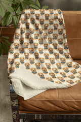 Golden Groom Sherpa Blanket - London Penny Gift Wrap