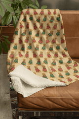Golden Sweater Party Sherpa Blanket - London Penny Gift Wrap