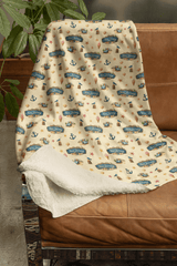 New Jersey Shore Classic Sherpa Blanket - London Penny Gift Wrap