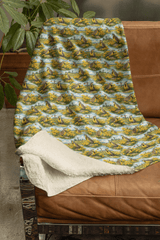 Nebraska Flora & Fauna Sherpa Blanket - London Penny Gift Wrap