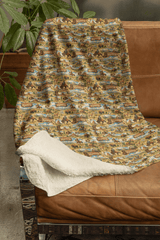 Wyoming Western Range Sherpa Blanket - London Penny Gift Wrap