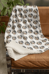 Tinsel Curls and Cozy Whirls Sherpa Blanket - London Penny Gift Wrap