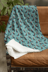 Howliday Retriever Cheer Sherpa Blanket - London Penny Gift Wrap