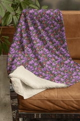 New Hampshire Flora & Fauna Sherpa Blanket - London Penny Gift Wrap